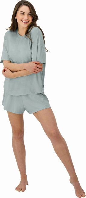 Hanes Women's Originals 2 Piece Lounge, Comfywear Supersoft Boxy T-Shirt & Sleep Shorts Loungewear Set