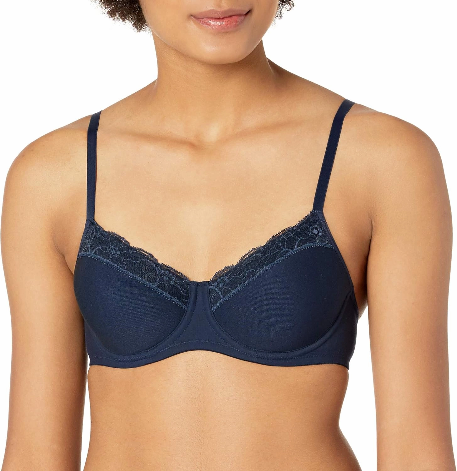HANRO Women's Cotton Lace T-Shirt Spacer Bra