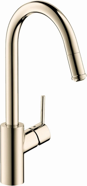 hansgrohe Talis S² Brushed Nickel High Arc Kitchen Faucet, Kitchen Faucets with Pull Down Sprayer, Faucet for Kitchen Sink, Magnetic Docking Spray Head, Polished Nickel 14872831