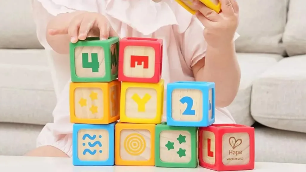 Hape Grip-n-Stack Silicone & Wood Blocks
