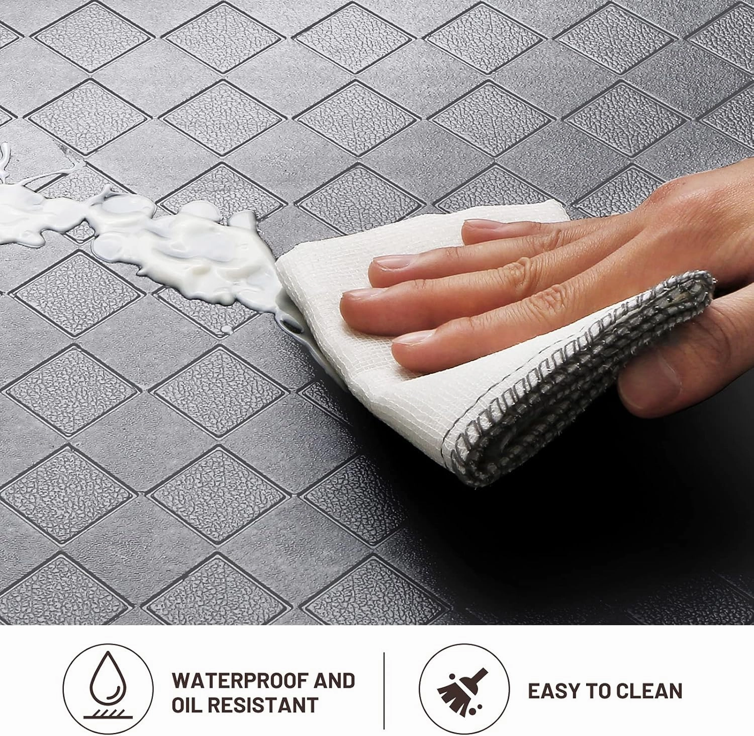 HappyTrends Anti-Fatigue Floor Mat - 4/5 Inch Thick, Waterproof Non-Slip, Heavy Duty Ergonomic Comfort Rug for Kitchen, Office, Sink, Laundry (22"x72", Gray)