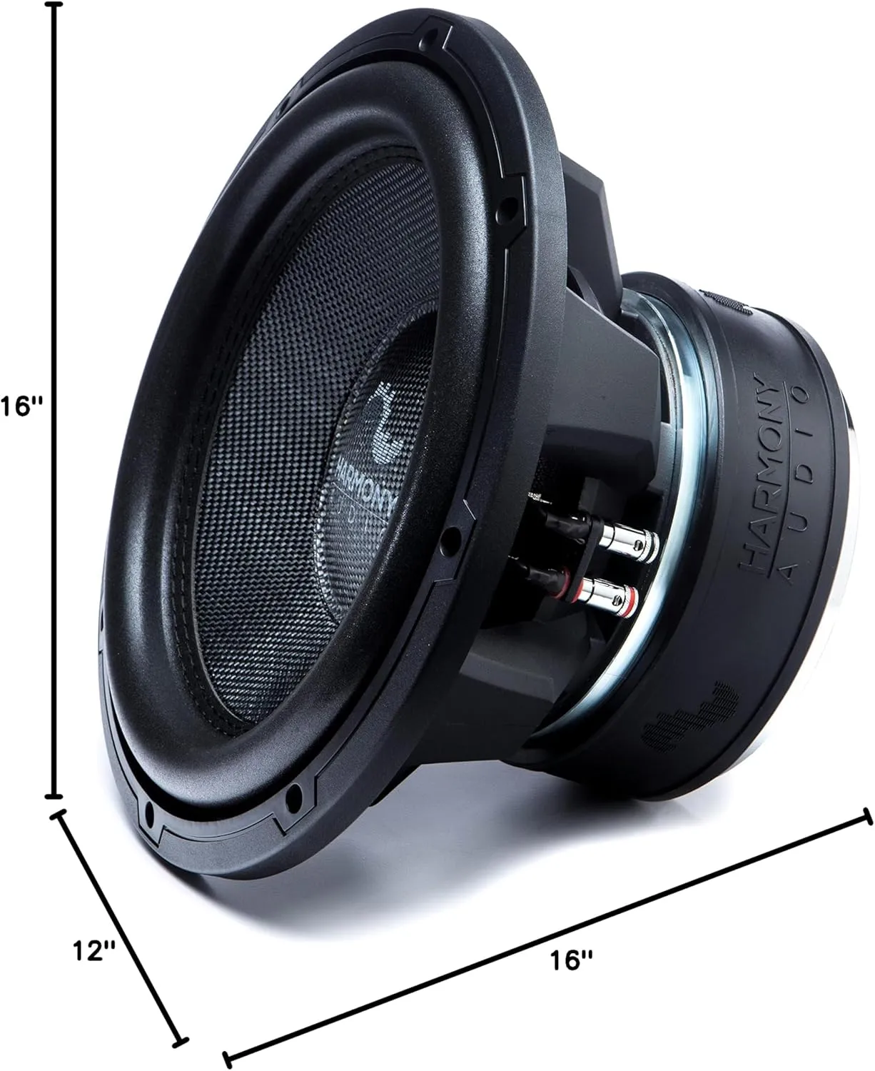 Harmony Audio HA-C122 Car Stereo Competition Carbon 12" Sub 2200W Dual 2 Ohm Subwoofer New