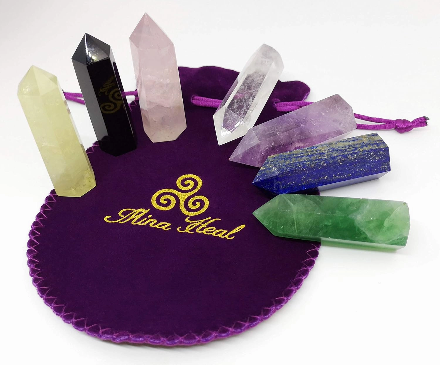 Healing Crystal Wands Point Faceted Prism Bars for Reiki Chakra Meditation Therapy Deco