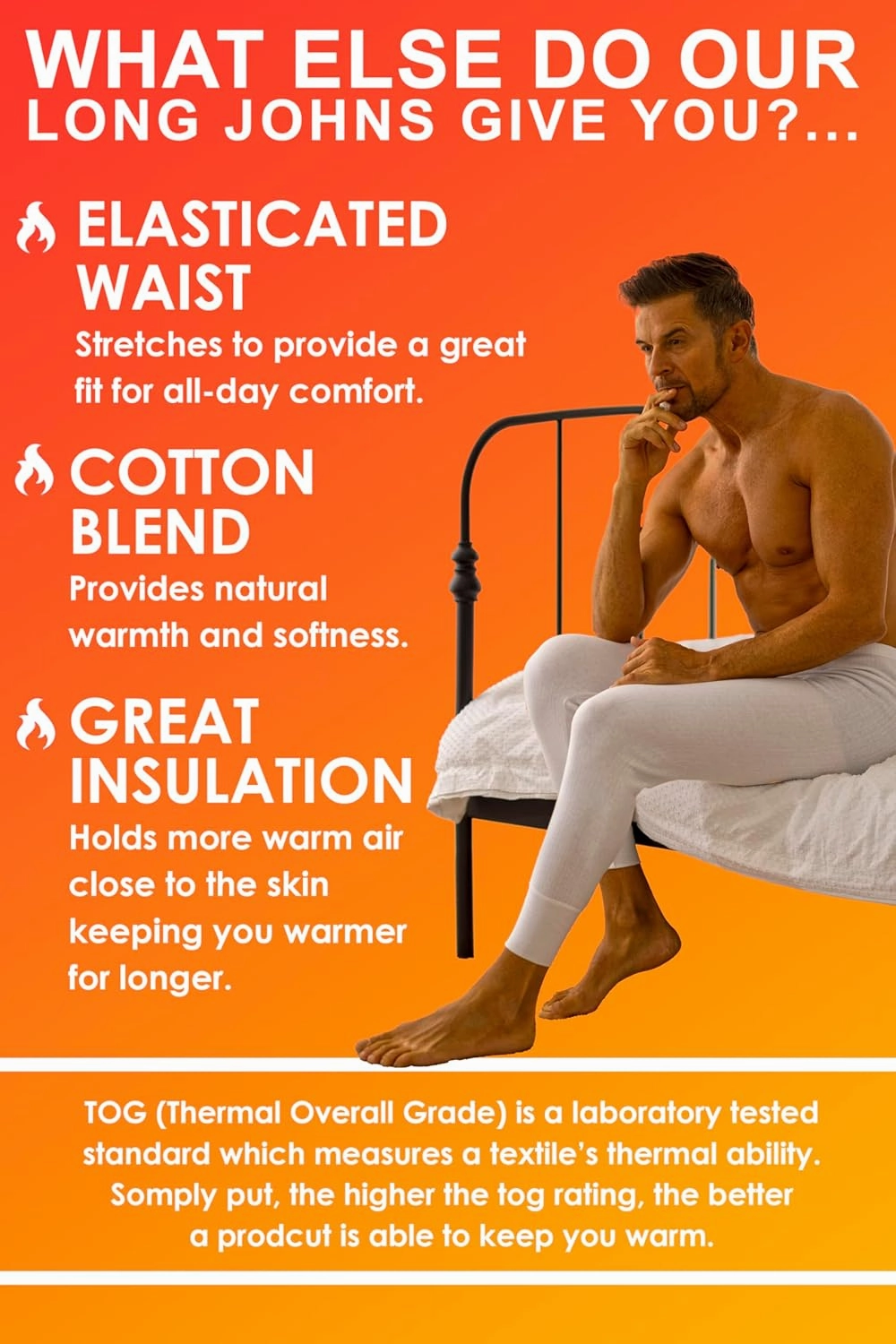 HEAT HOLDERS - Mens Winter Warm Thermal Underwear Pants Long Johns Bottoms