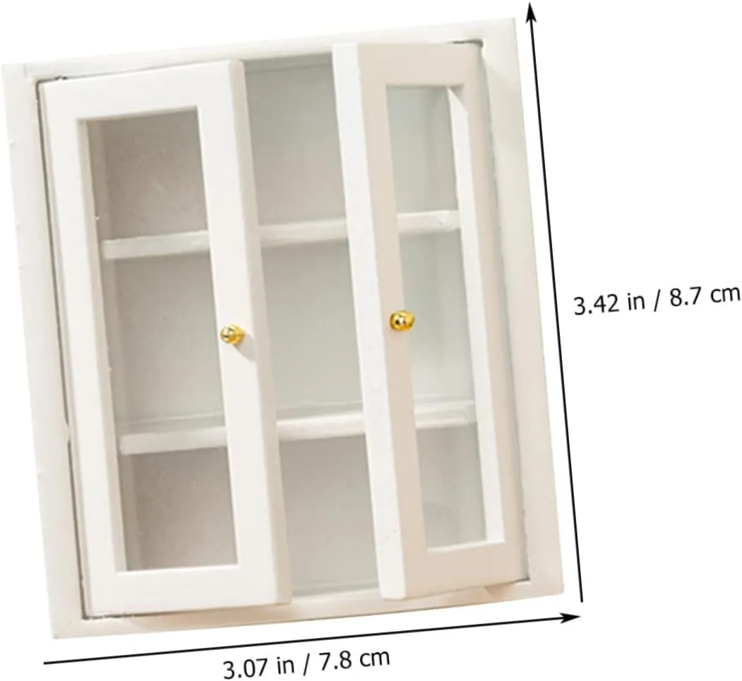 HEMOTON 2pcs Miniature Cabinet Model Tiny House Adornment for Dollhouse Decoration Space Accessory with Unique Design for Miniature Scene Models and