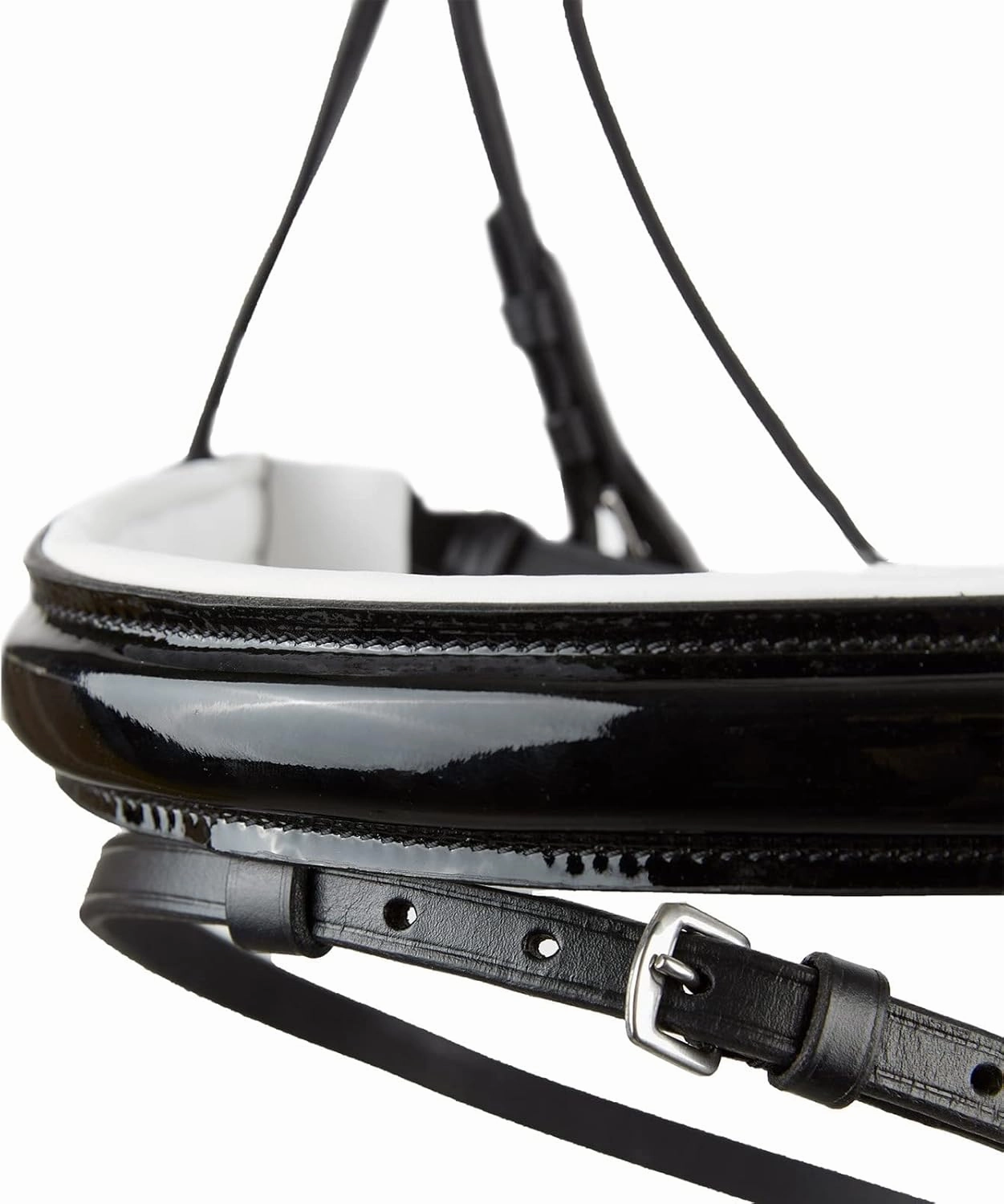 HORZE Grayson Classic Leather Ergonomic Snaffle Dressage Bridle with Detachable Flash