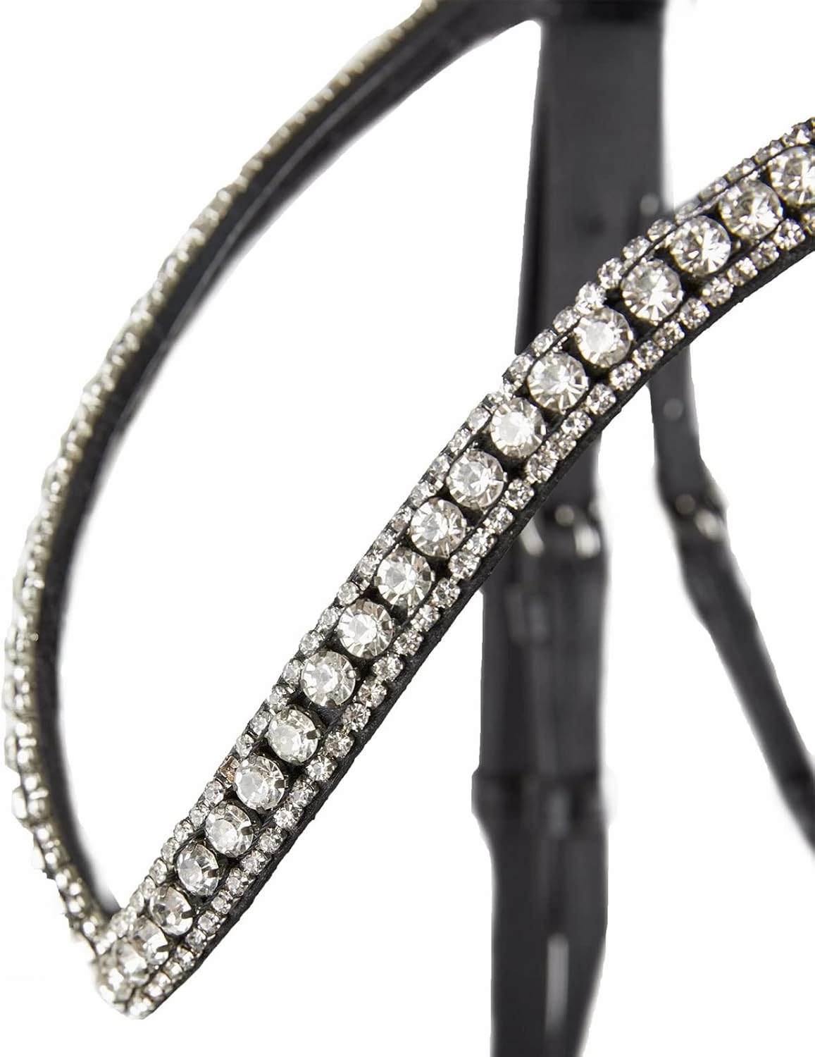 HORZE Grayson Classic Leather Ergonomic Snaffle Dressage Bridle with Detachable Flash