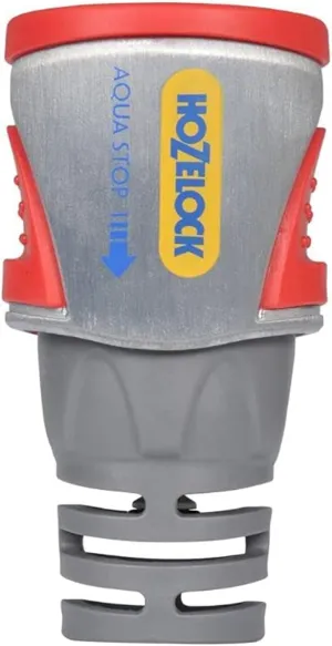 Hozelock - Aquastop Hose Connector Pro ø 12.5mm - 15mm (1/2"- 5/8") Soft Touch: Aquastop, Watertight, Non-Slip, Good Hose Grip, Robust Metal Housing, Flexible [2035P0000]