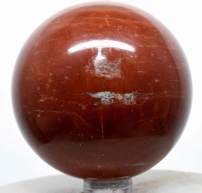 HQRP 2.3" 280g Rich Red Jasper w/Quartz Crystal Sphere Polished Natural Brecciated Gemstone Mineral Specimen Ball from India   Stand