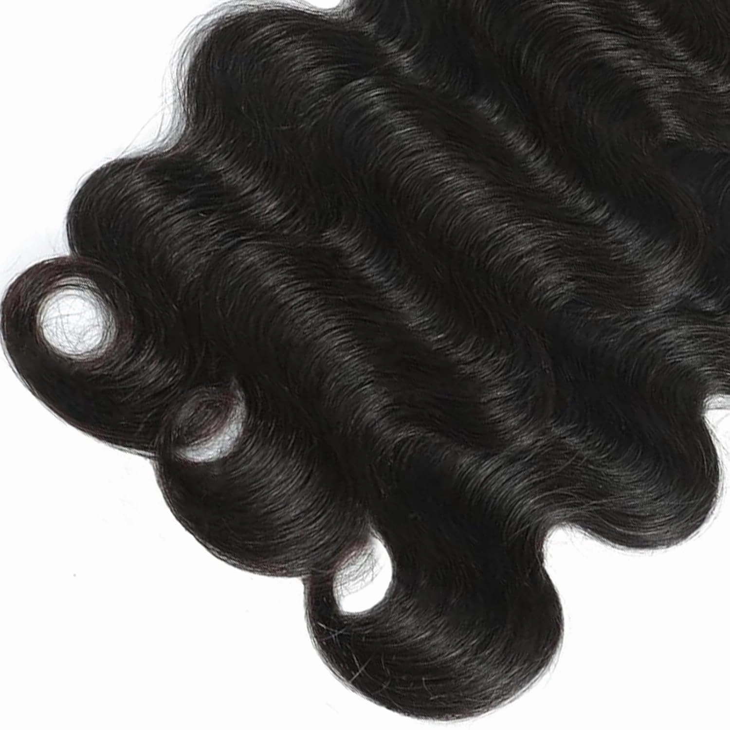 Human Hair Bundles Natural Black Color Body Wave Brazilian Unprocessed Virgin Human Hair Quick Weave Extensions (18 20 22 Inch Natural Body Wave)