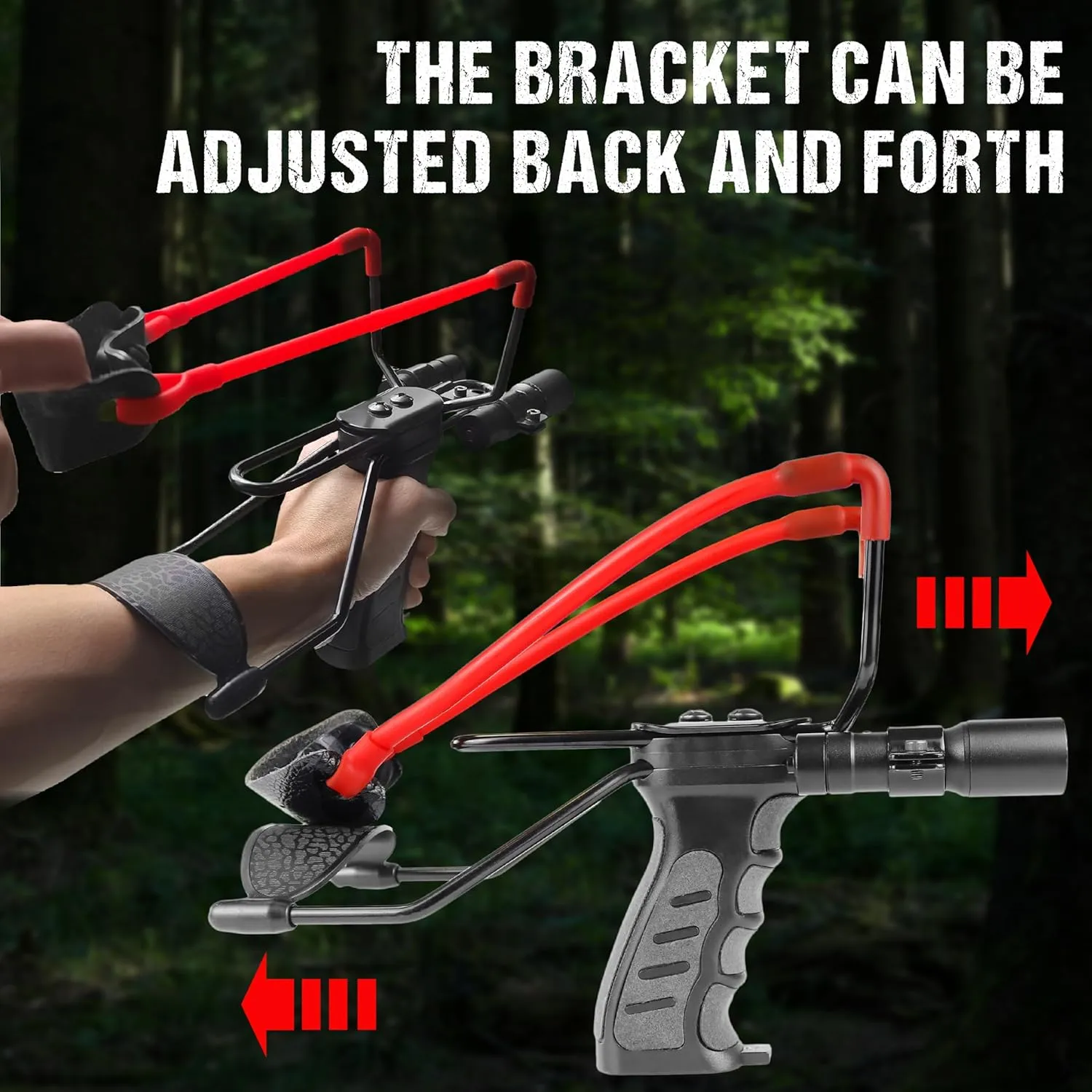 Hunting Slingshot for Adults Wrist Rocket Tactical Slingshots Powerful Professional Slingshot Night Hunting