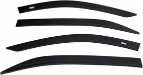 Husky Liners Low Profile Ventvisors/Rain Guards | Fits 2015-2025 Ford F-150 (17-24 Raptor, 22-24 Lightning), F-250 SD, F-350 SD, F-450 SD, Crew Cab, 4 pc. | Smoke - 2854044