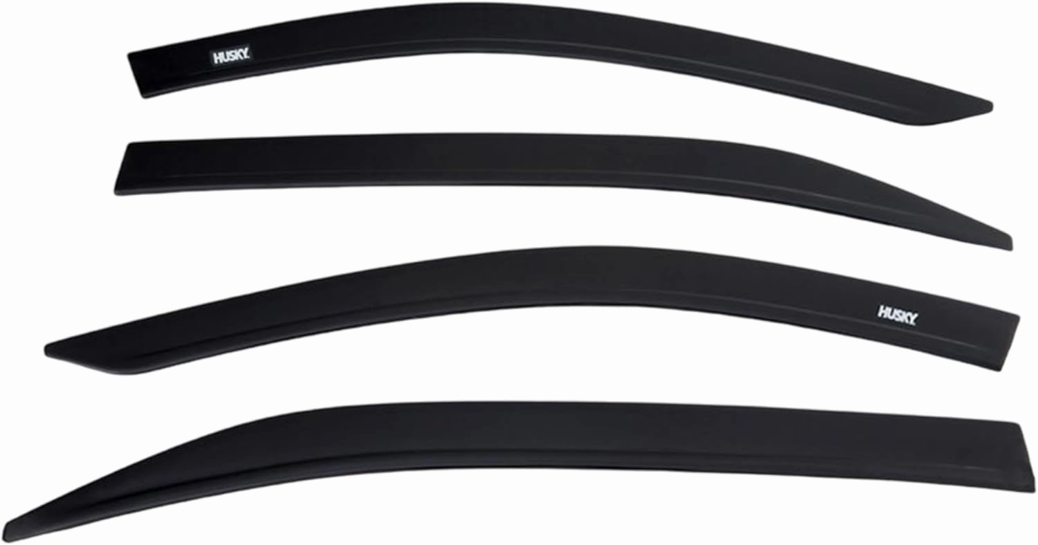 Husky Liners Low Profile Ventvisors/Rain Guards | Fits 2015-2025 Ford F-150 (17-24 Raptor, 22-24 Lightning), F-250 SD, F-350 SD, F-450 SD, Crew Cab, 4 pc. | Smoke - 2854044