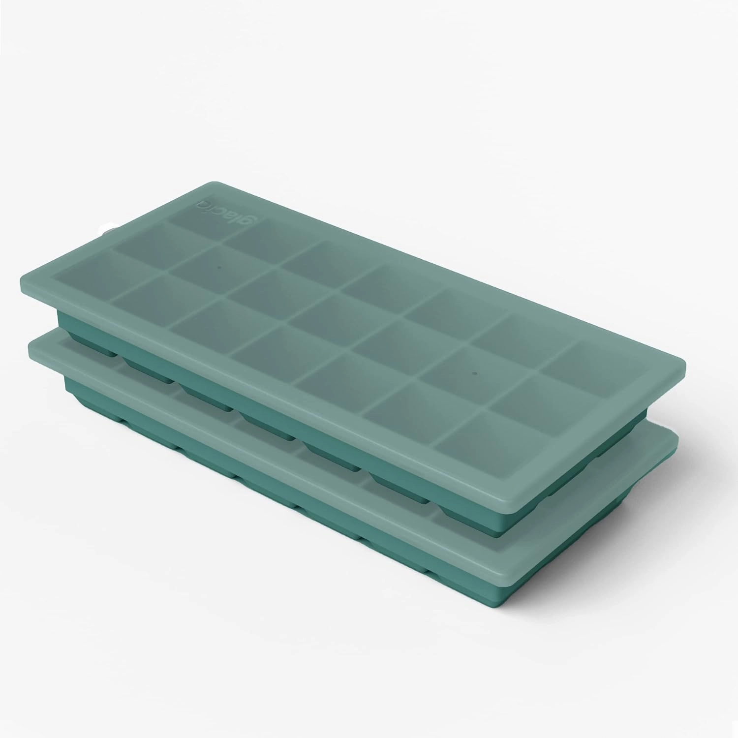 Ice Cube Tray – Small Silicone Molds with Lids, BPA-Free and Flexible for Cocktails and Beverages – Set of 2 - glacio