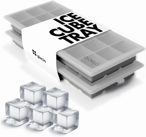 Ice Cube Tray – Small Silicone Molds with Lids, BPA-Free and Flexible for Cocktails and Beverages – Set of 2 - glacio