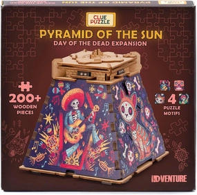 iDventure Cluepuzzle Expansion Day of The Dead | Wooden Puzzle with 200  Pieces | Escape Room Game | Gift Box | 4 Designs | Puzzle Size 20x12 cm | Wooden Puzzles for Adults and 10  | Gift | Hobby