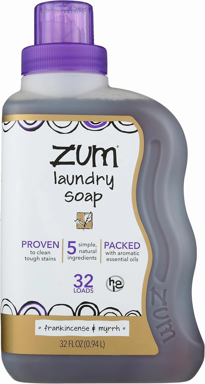 Indigo Wild Zum Clean Laundry Soap, Frankincense and Myrrh, 32 Fluid Ounce