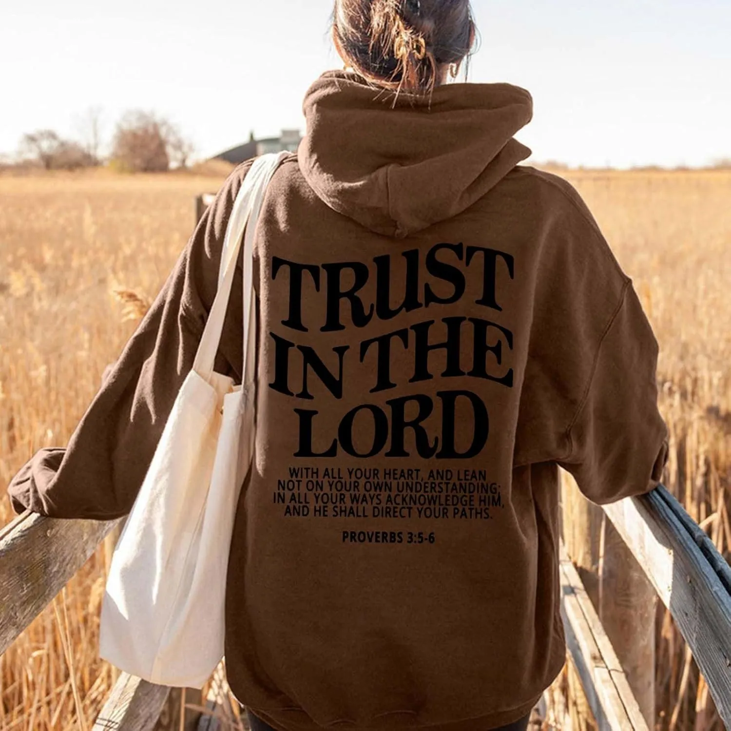 Inspirational for Women Jesus Sweatshirts Comfort Sweatshirt Christian Hoodies Pull Over Trust In The Lord Christ