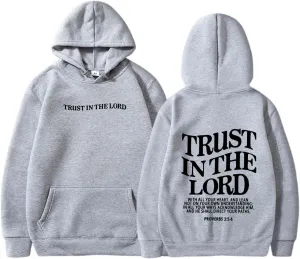 Inspirational for Women Jesus Sweatshirts Comfort Sweatshirt Christian Hoodies Pull Over Trust In The Lord Christ