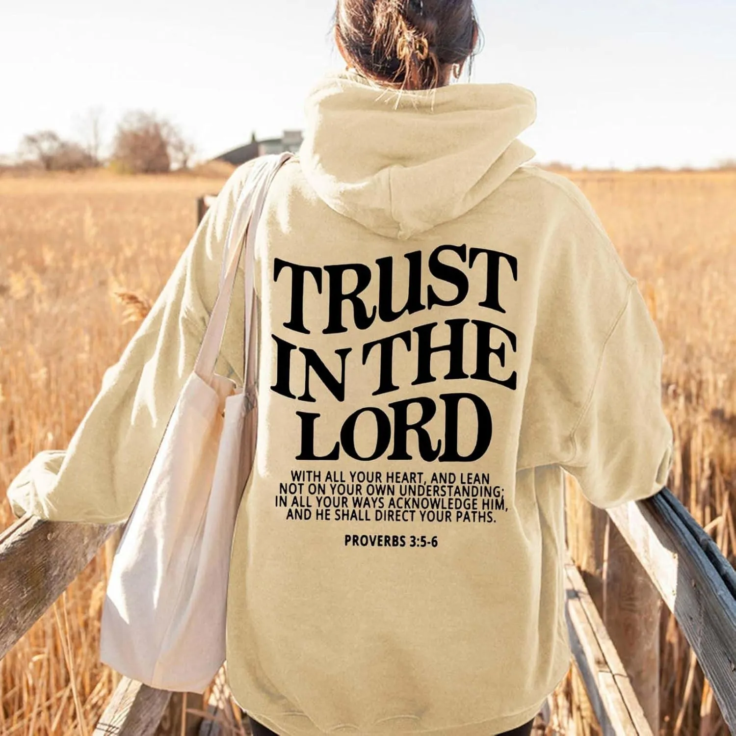 Inspirational for Women Jesus Sweatshirts Comfort Sweatshirt Christian Hoodies Pull Over Trust In The Lord Christ