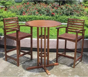 International Caravan Highland 3-Piece Bar-Height Dining Set