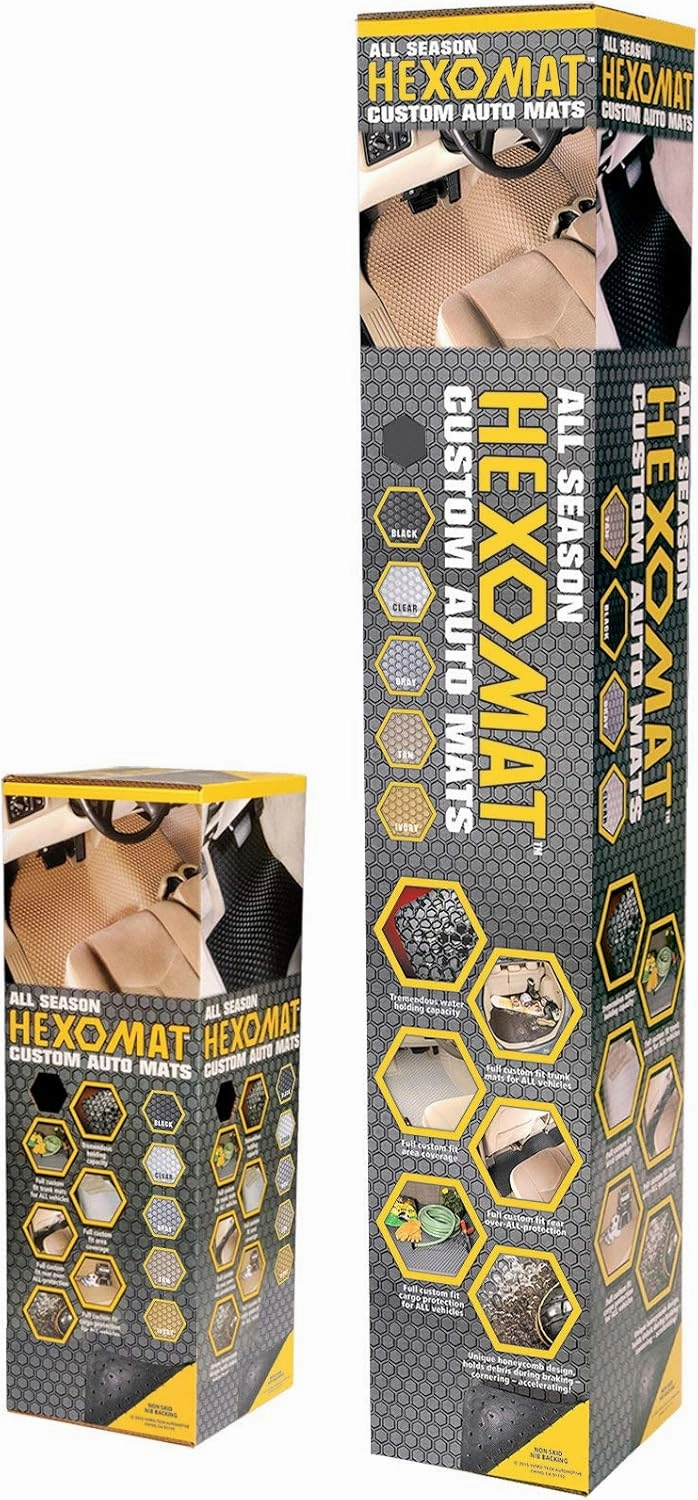 Intro-Tech TO-282F-RT-G Hexomat Front Row 2 pc. Custom Fit Auto Floor Mats for Select Toyota RAV-4 Models - Rubber-Like Compound, Gray