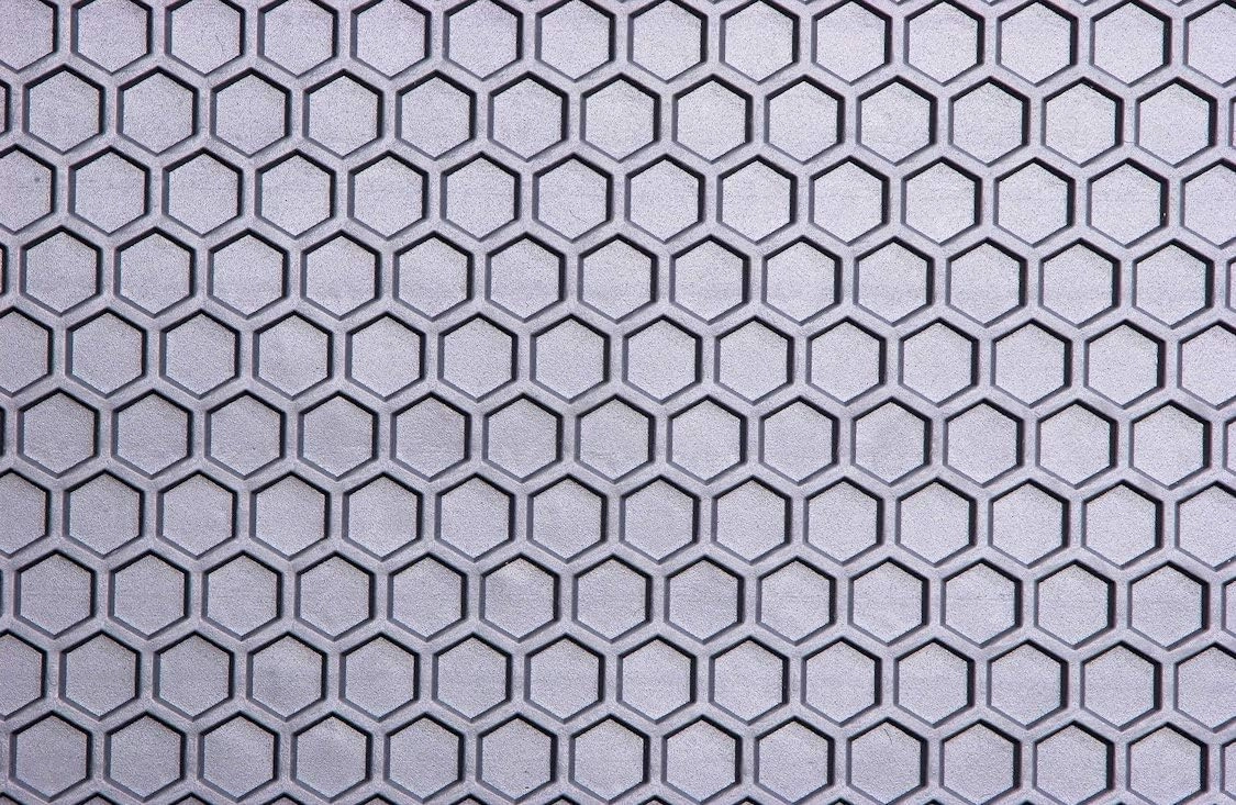 Intro-Tech TO-282F-RT-G Hexomat Front Row 2 pc. Custom Fit Auto Floor Mats for Select Toyota RAV-4 Models - Rubber-Like Compound, Gray