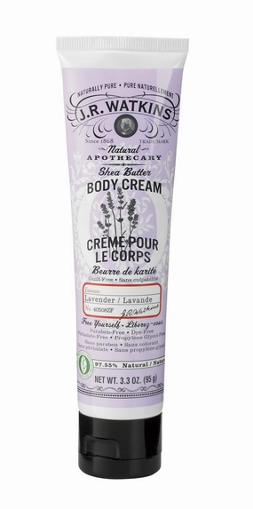 J.R. Watkins Body Cream, Lavender, 3.3-Ounce Tubes (Pack of 4)
