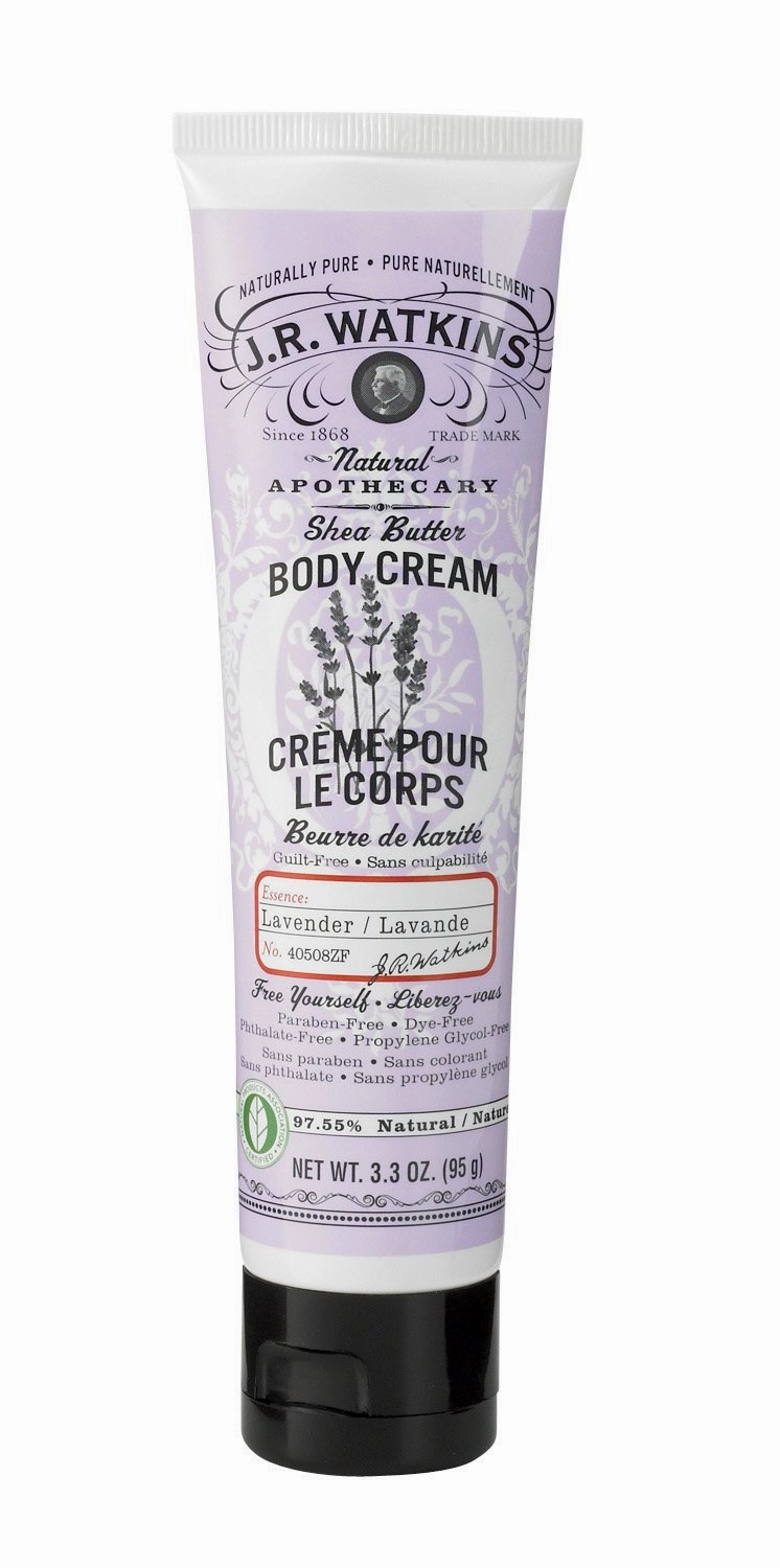 J.R. Watkins Body Cream, Lavender, 3.3-Ounce Tubes (Pack of 4)