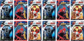 JA-RU Marvel Avengers Mini Kite Launcher Toy (12 Units Assorted) with Rubber Band Launcher Slingshot for Kids. Flying Beach Toys for Teens. Outdoor Games for Kids. ABC-6828-12