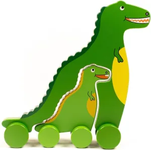 Jack Rabbit Creations Inc Big & Little Wooden Push Toy T-Rex