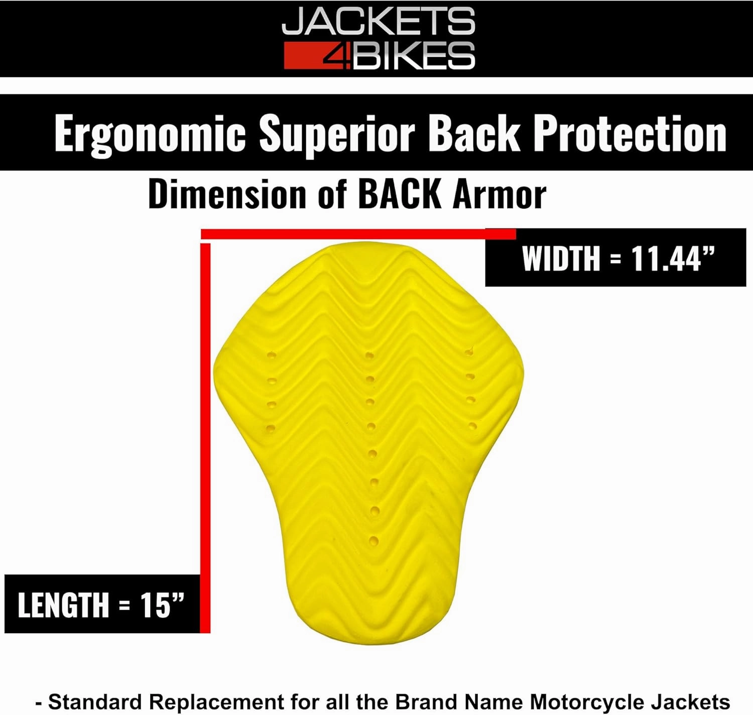 Jackets 4 Bikes CE Level 2 Back, Elbow and Shoulder Certified Armor Pads 5 PC Set, Motorcycle Armor Protector Inserts for Motorcycle Jackets Unisex