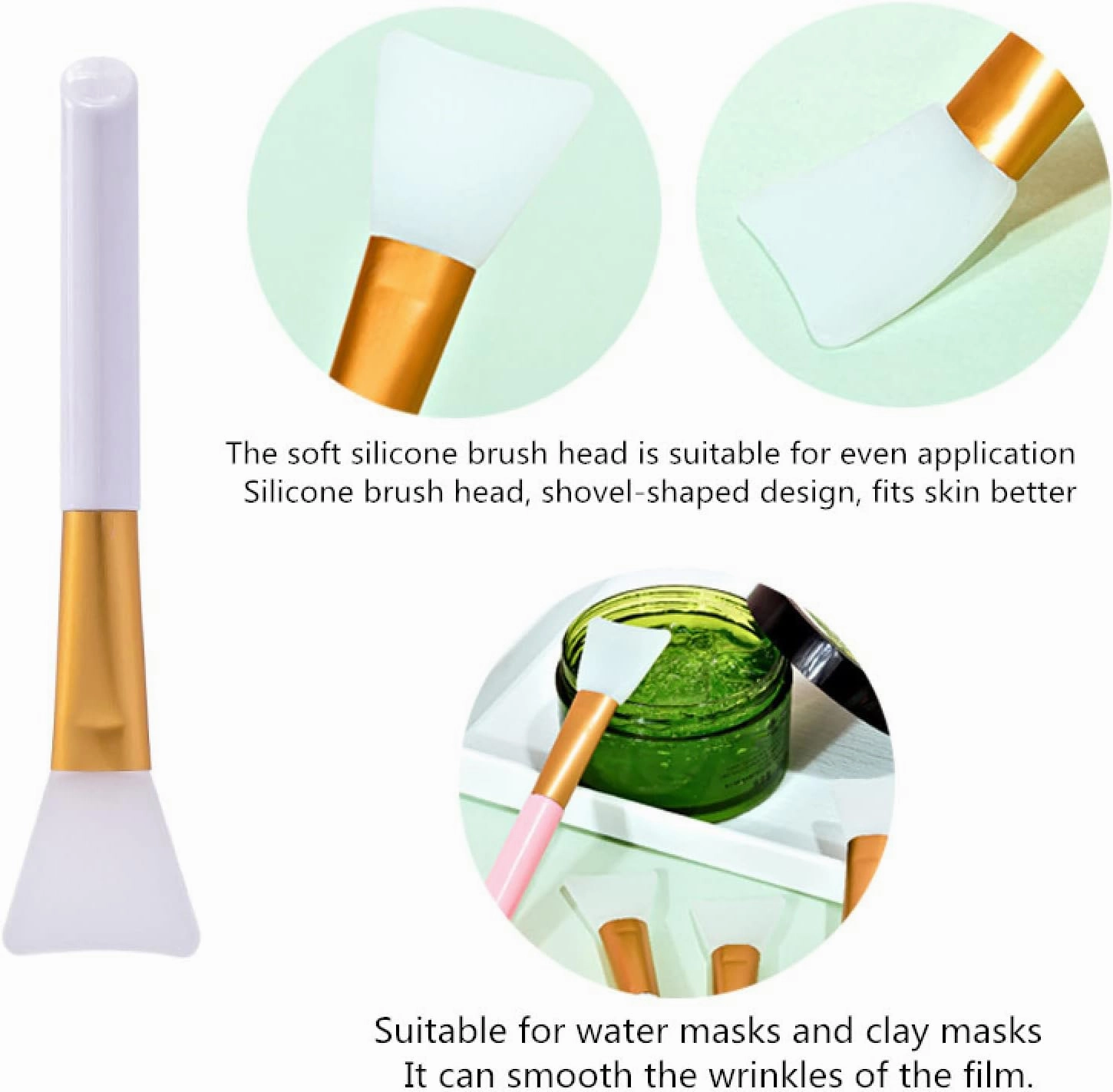 Jade Roller Natural Rose Quartz Gua Sha Set Facial Body Massager Roller Jade Stone Massage Set Face Massage Tools,Set 5