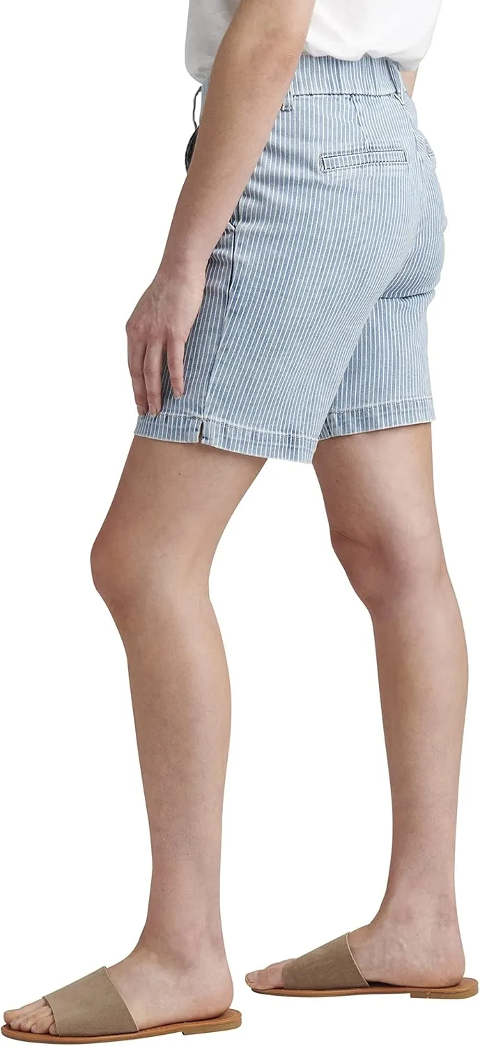 JAG Jeans Women's Maddie Mid Rise 8" Pull-on Short