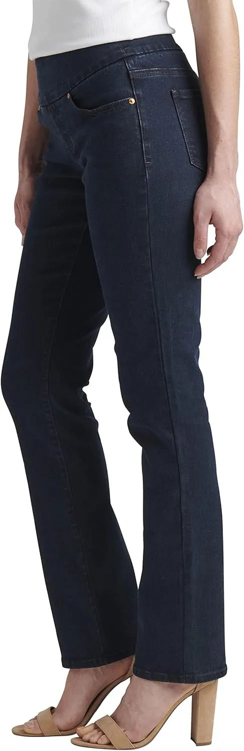 JAG Jeans Women's Peri Mid Rise Straight Leg Pull-on Jeans