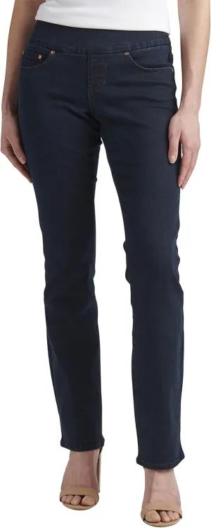 JAG Jeans Women's Peri Mid Rise Straight Leg Pull-on Jeans