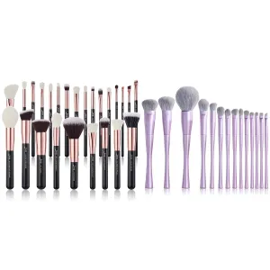 Jessup Brand 25pcs Professional Makeup Brush Set T155 Bundled with Makeup Brushes Set Professional T512