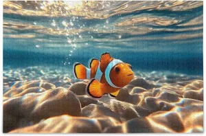 Jigsaw Puzzle Underwater Fish for Adults 1000 Pieces, Impossible Challenging Hard Nature Difficult Puzzles for Adults Jigsaw Puzzle for Family Games Party Entertainment