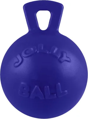 Jolly Pets Tug-n-Toss Dog Toy Ball with Handle, 8 Inches/Large, Blue