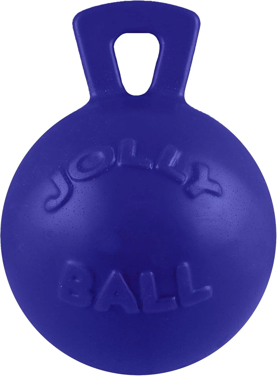 Jolly Pets Tug-n-Toss Dog Toy Ball with Handle, 8 Inches/Large, Blue