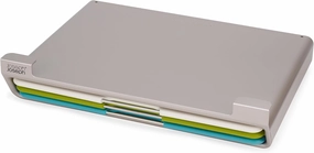 Joseph Joseph Folio Slim 3-piece Under-shelf Kitchen Cutting Board Set, Cupboard storage, fits shelves up to 0.8" thick, Large (14.2" wide)