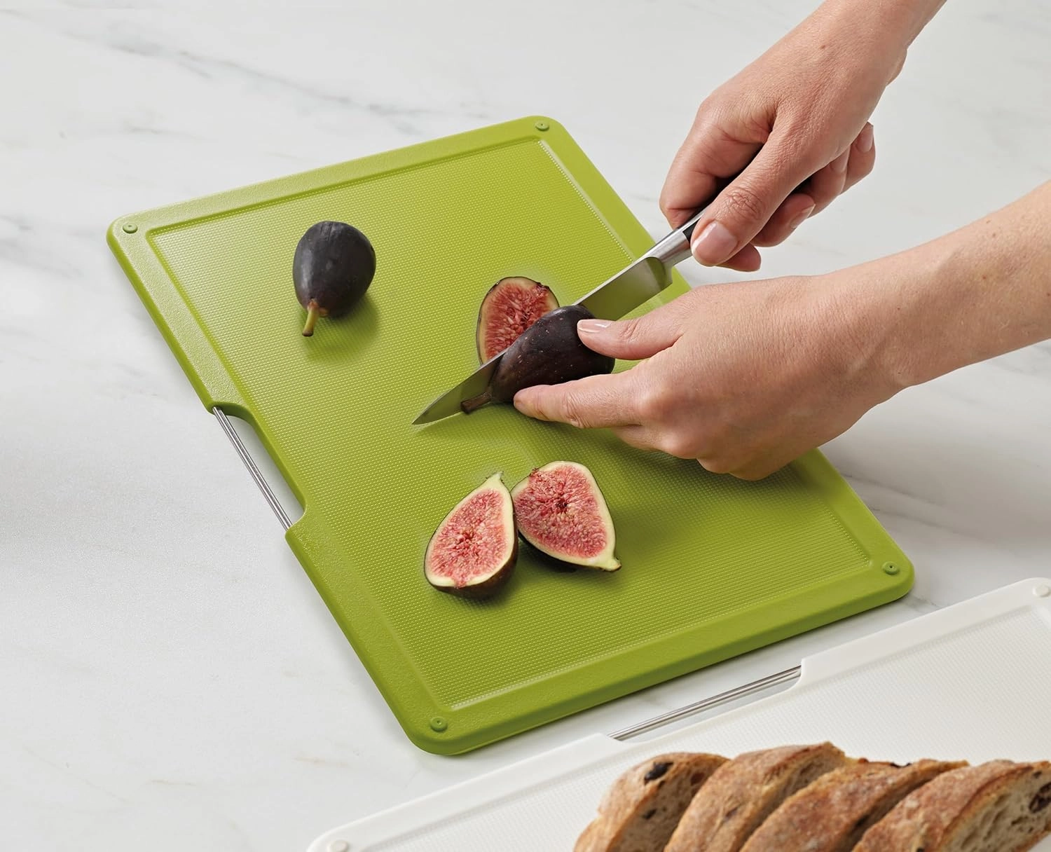Joseph Joseph Folio Slim 3-piece Under-shelf Kitchen Cutting Board Set, Cupboard storage, fits shelves up to 0.8" thick, Large (14.2" wide)