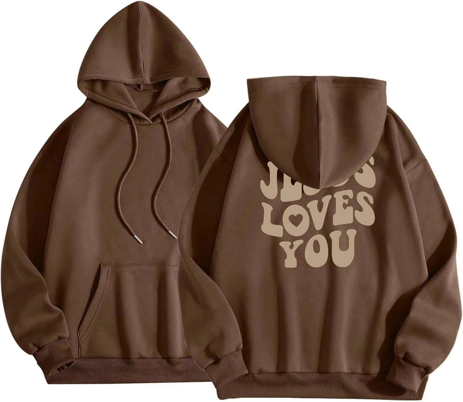 Juses Loves You Sweatshirt Faith Can Move Mountains Christian Sweatshirt for Women with Hood Jesus Is King Christ