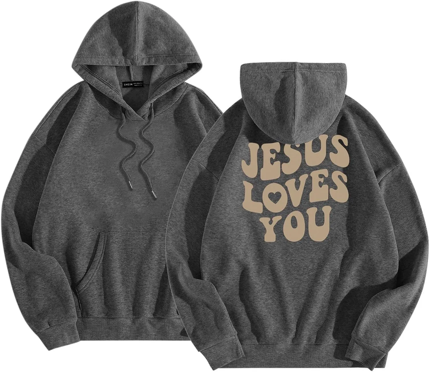 Juses Loves You Sweatshirt Faith Can Move Mountains Christian Sweatshirt for Women with Hood Jesus Is King Christ