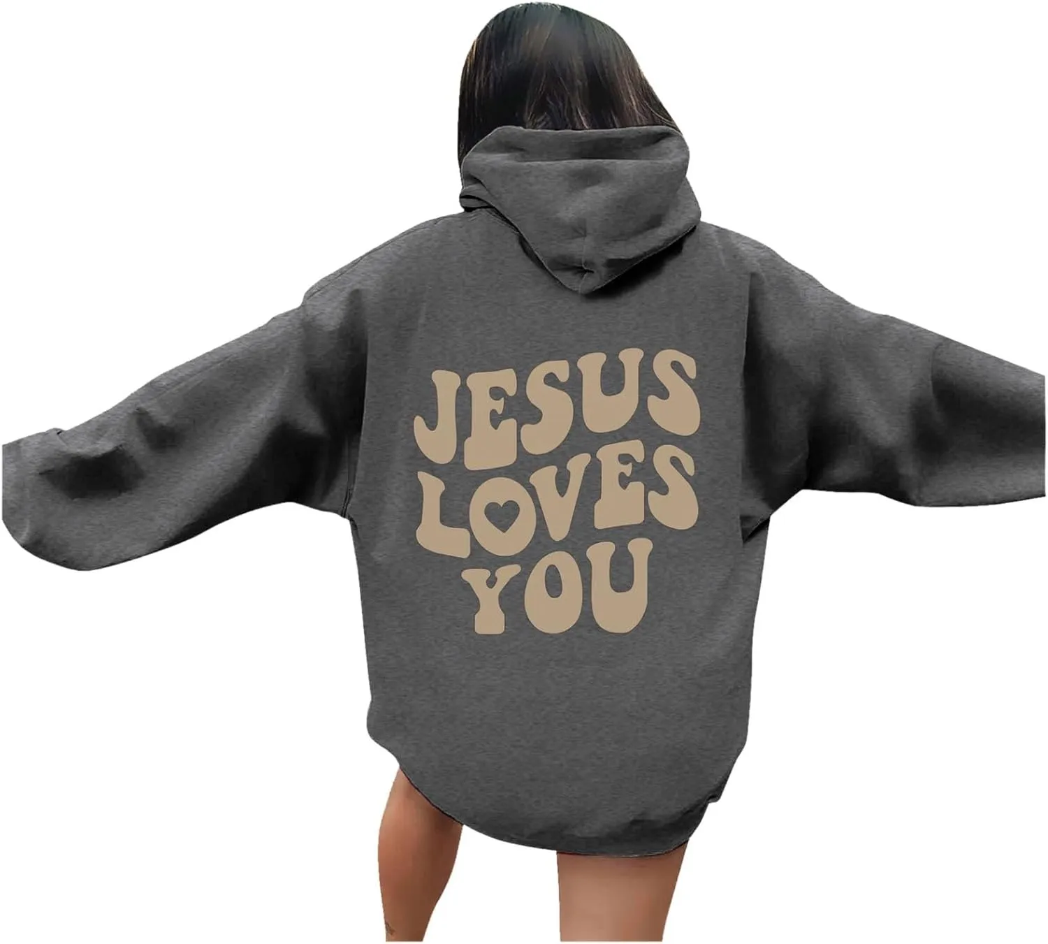 Juses Loves You Sweatshirt Faith Can Move Mountains Christian Sweatshirt for Women with Hood Jesus Is King Christ