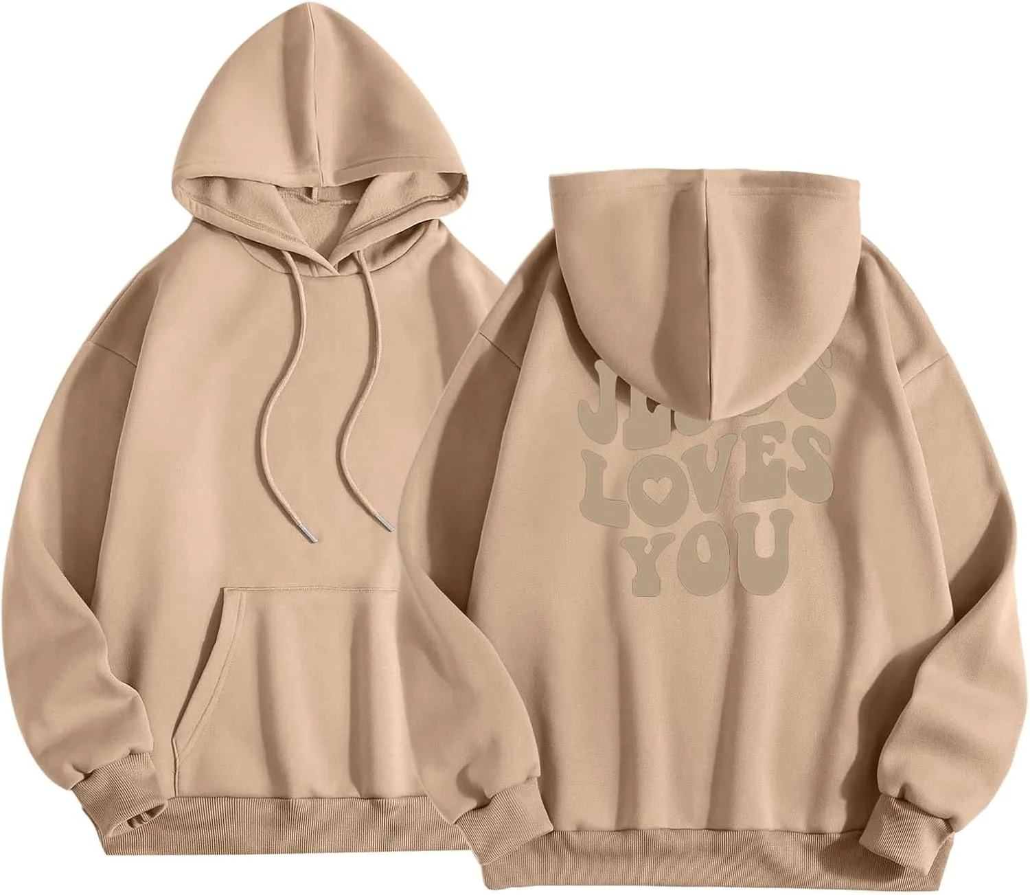 Juses Loves You Sweatshirt Faith Can Move Mountains Christian Sweatshirt for Women with Hood Jesus Is King Christ