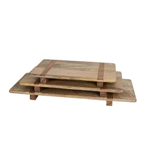 KAILA FOOTED WOOD SERVING BOARDS, SET OF 3 (MIN 1)