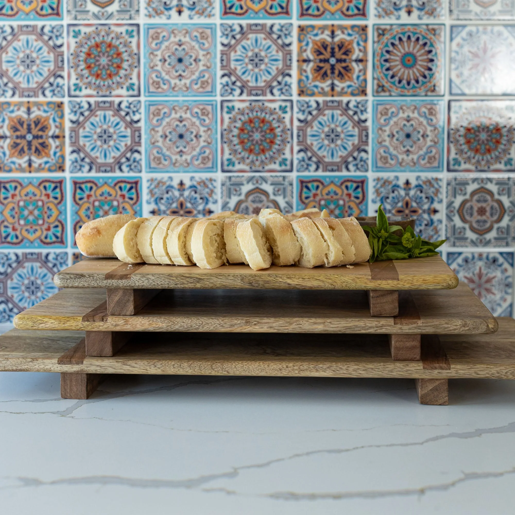 KAILA FOOTED WOOD SERVING BOARDS, SET OF 3 (MIN 1)