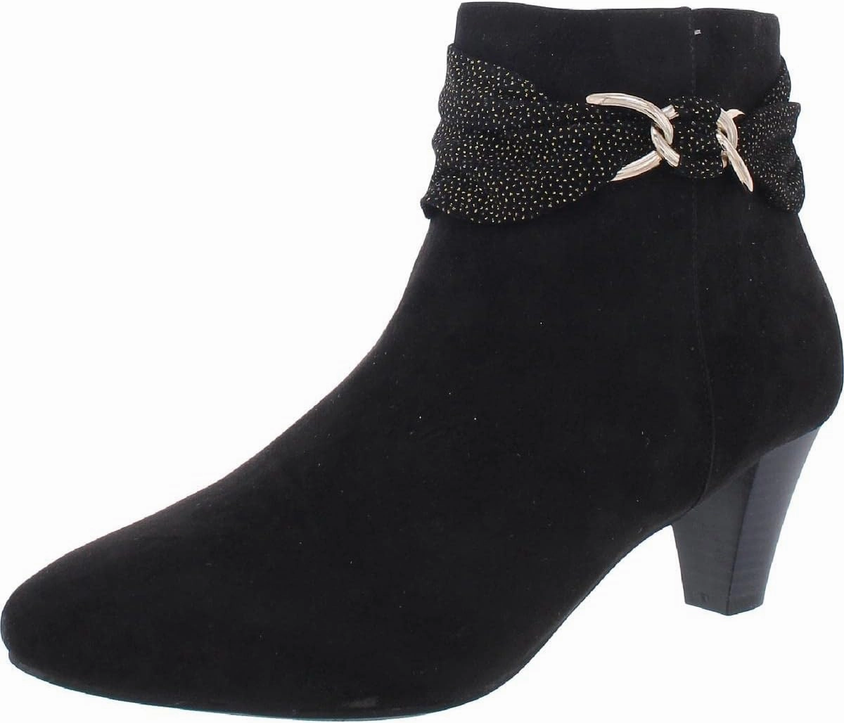 Karen Scott Womens Casee Laceless Dressy Booties Black 9 Medium (B,M)