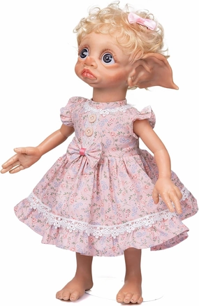 KAWAYII 17 Inch Fariy Elf Handmade Reborn Baby Doll Girl Doll,Realistic Silicone Pixie Dolls,Collectible Art Doll Toy Best Gifts for Kid
